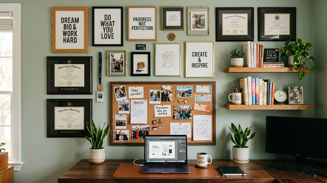 Inspiring home office wall decor and art